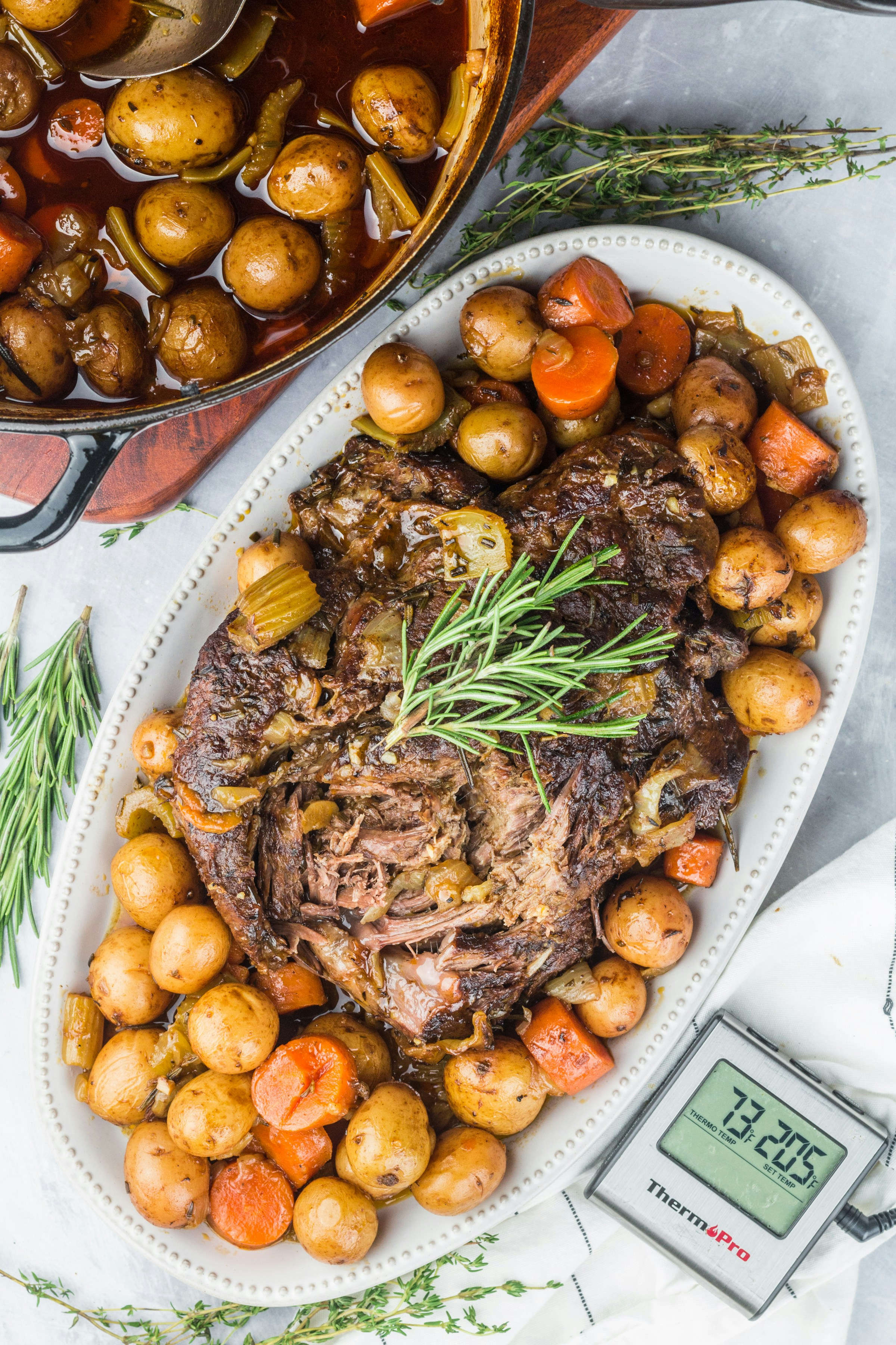 Pot roast ready to eat.